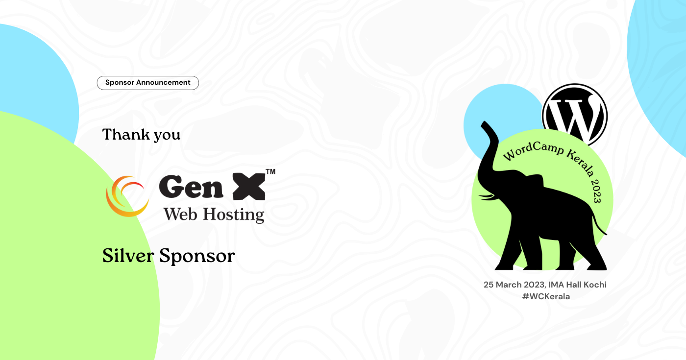 Thank you Gen X Web Hosting for being WordCamp Kerala 2023 Silver Sponsor