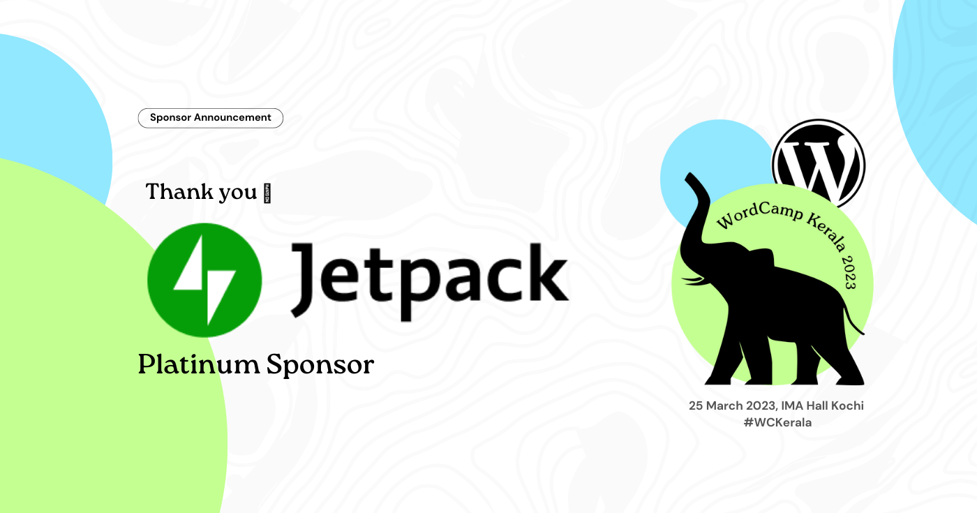 Thank You Jetpack for Supporting WordCamp Kerala 2023 as a Platinum Sponsor