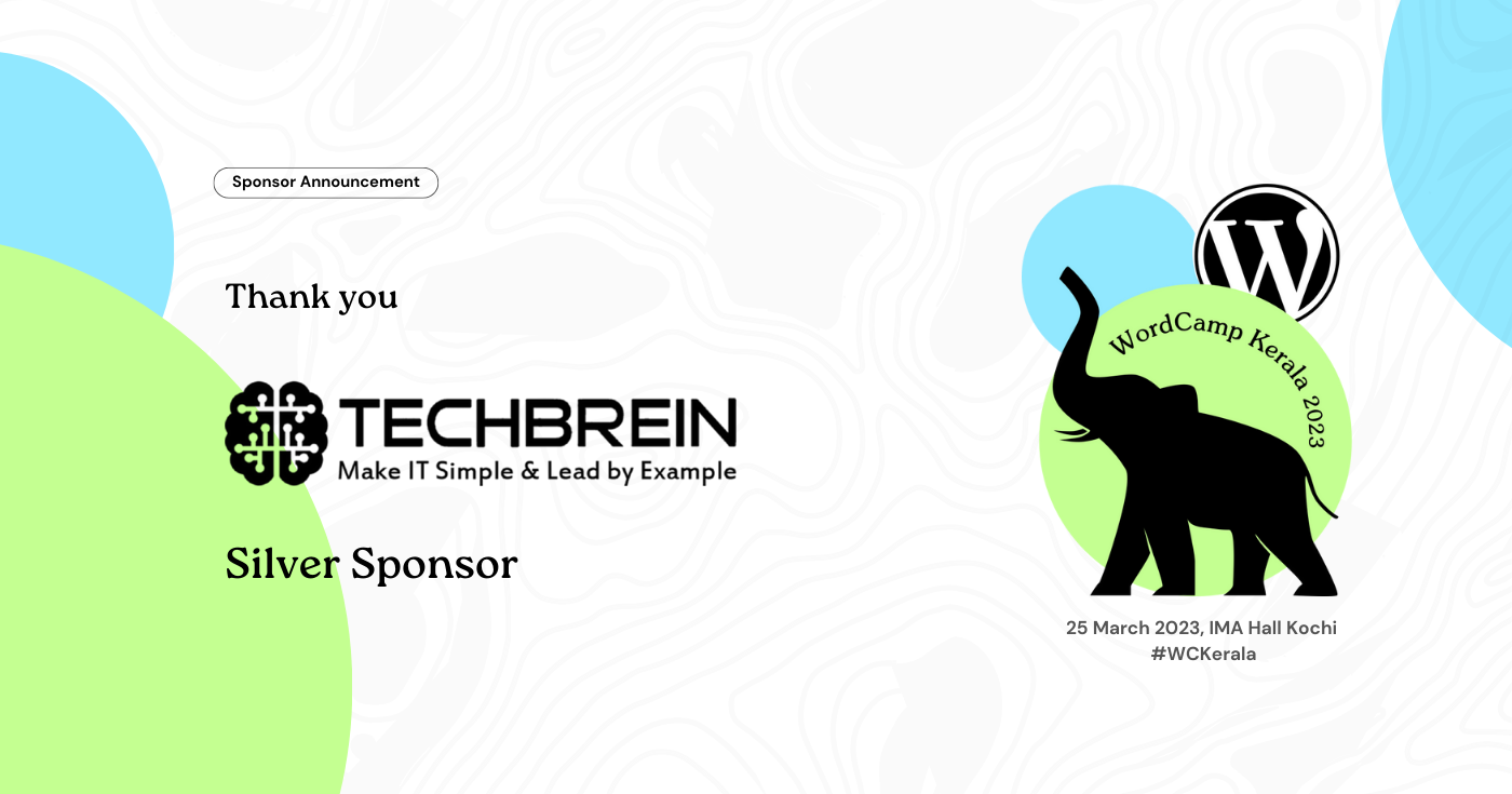 Thank you Techbrein for being a Silver Sponsor of WordCamp Kerala 2023