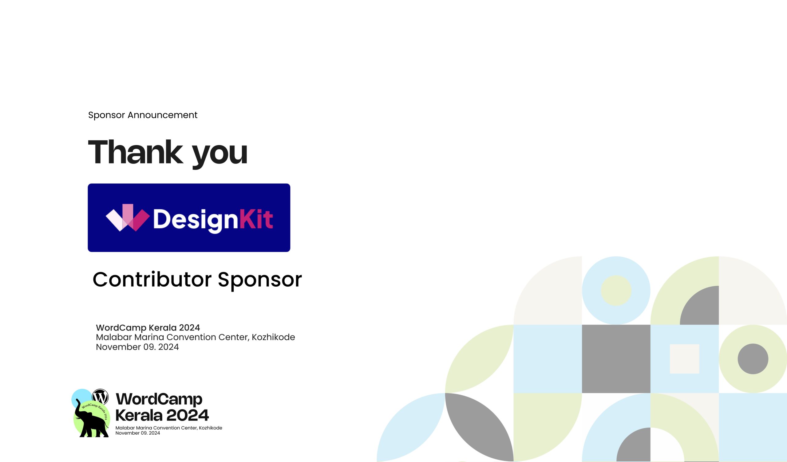 Thank you WDesignKit for Sponsoring WordCamp Kerala 2024
