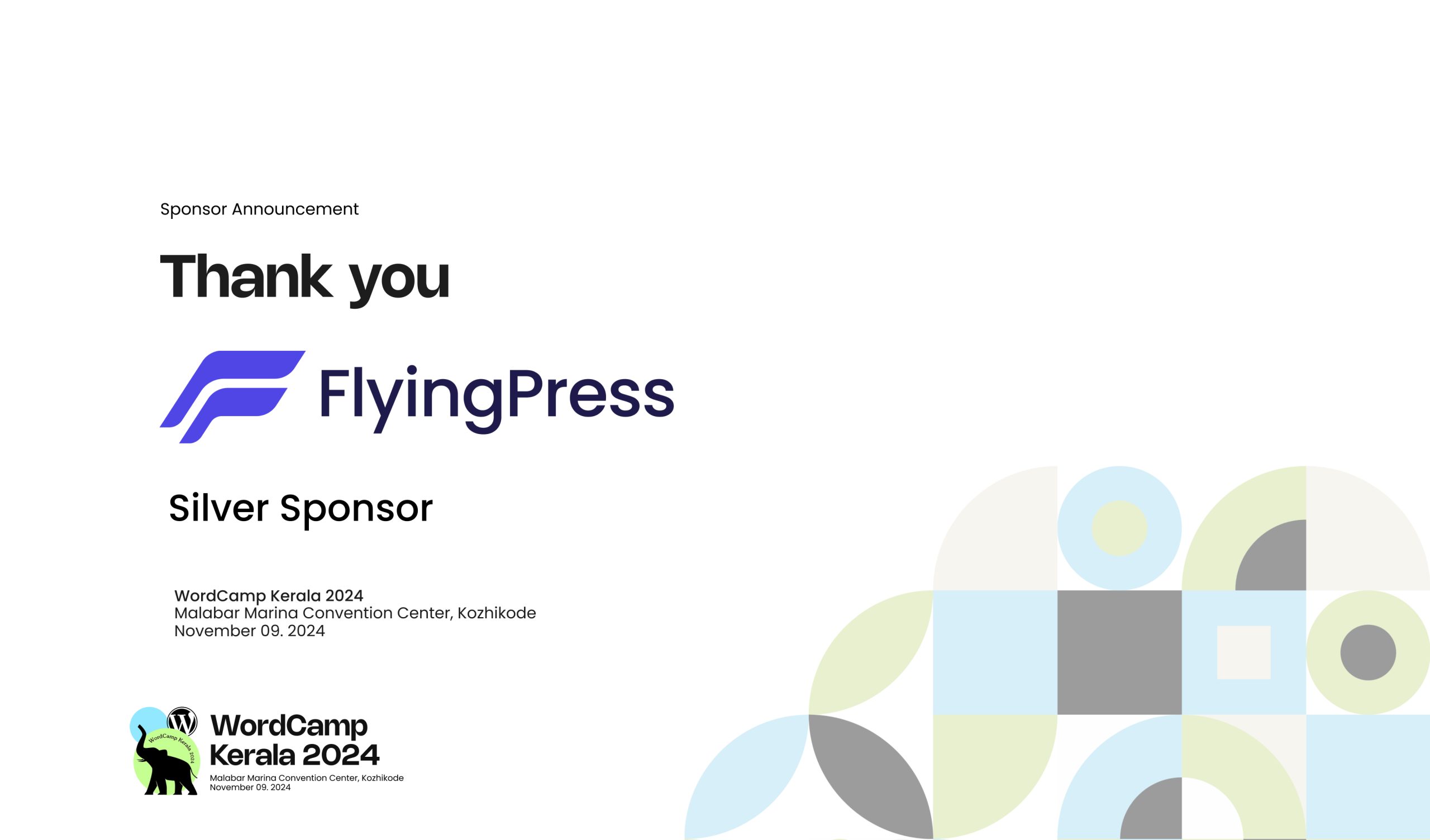 Thank you FlyingPress for Sponsoring WordCamp Kerala 2024