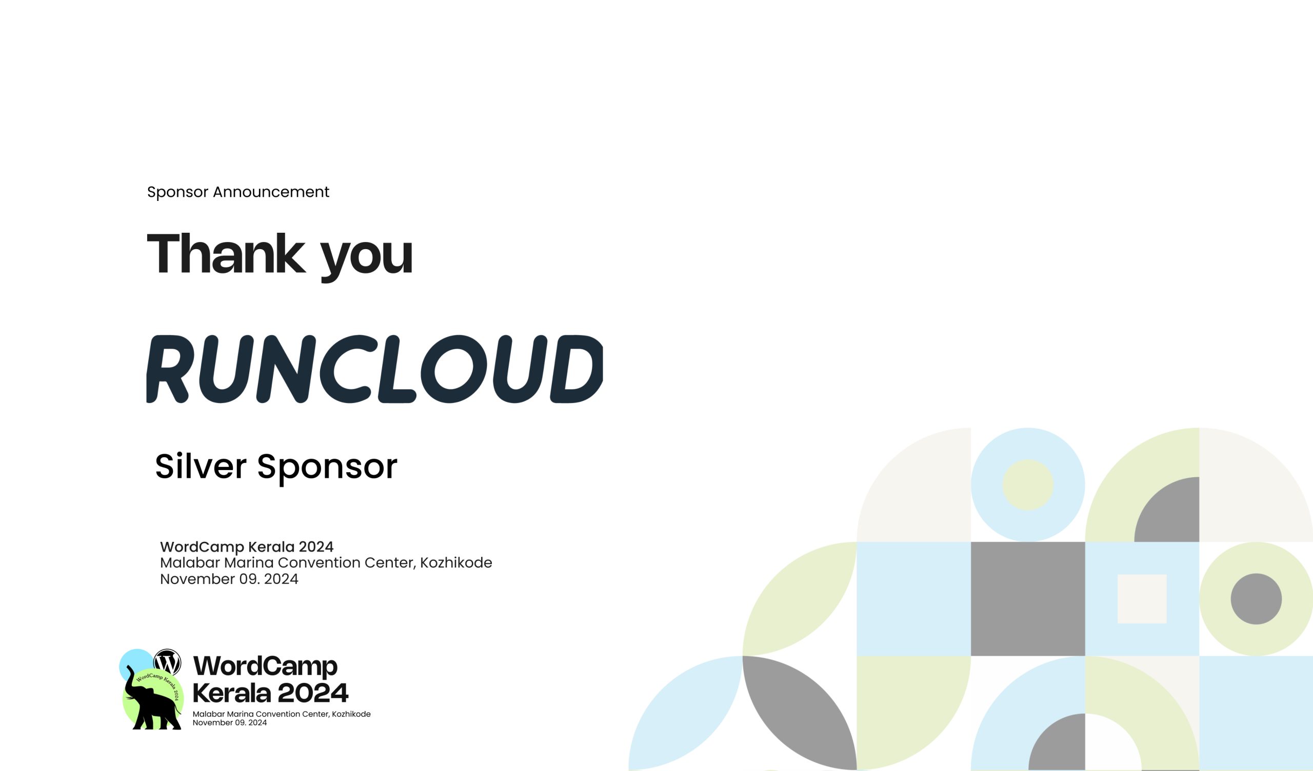 Thank you RunCloud for Sponsoring WordCamp Kerala 2024