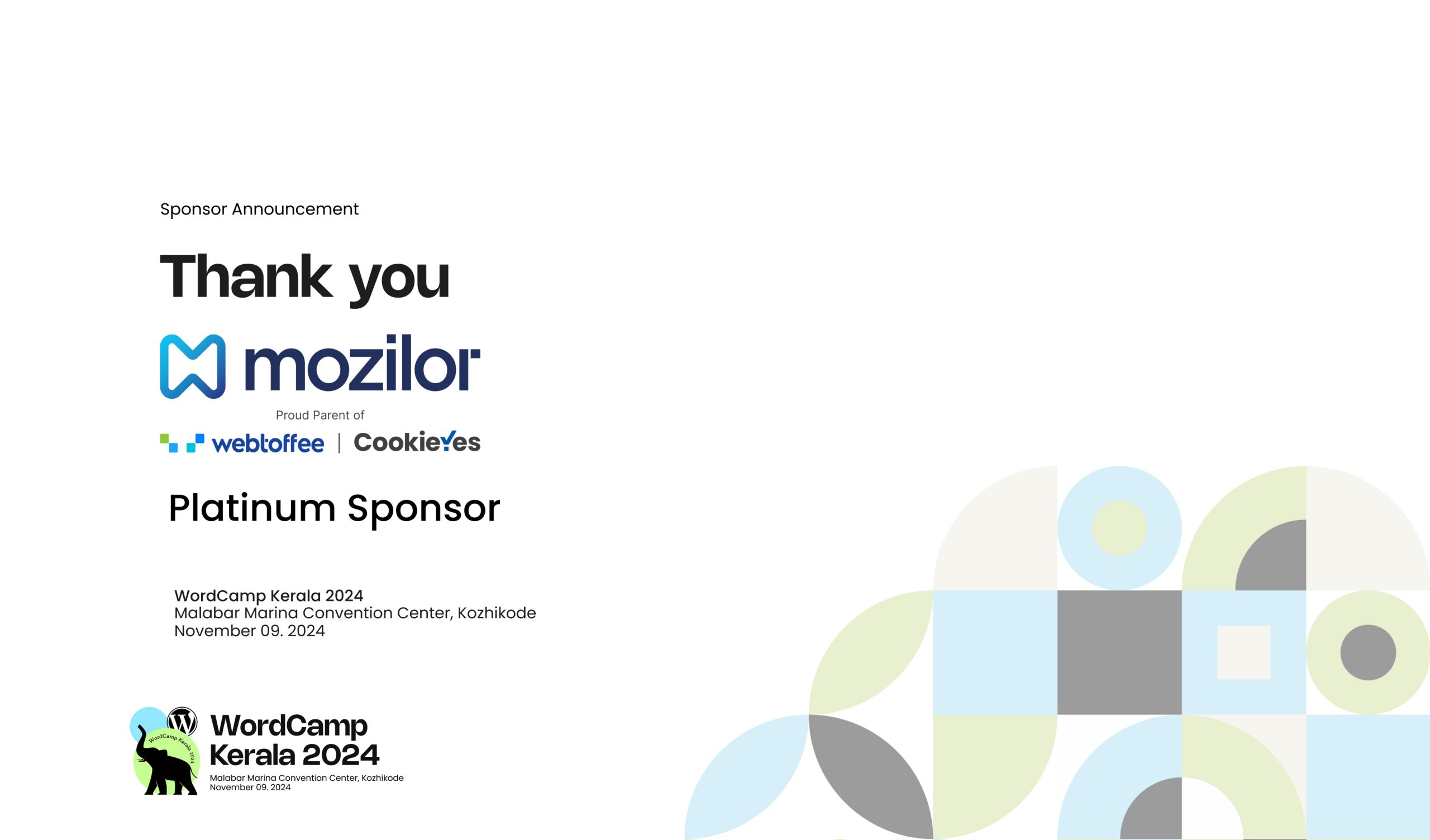 Thank you Mozilor for Sponsoring WordCamp Kerala 2024