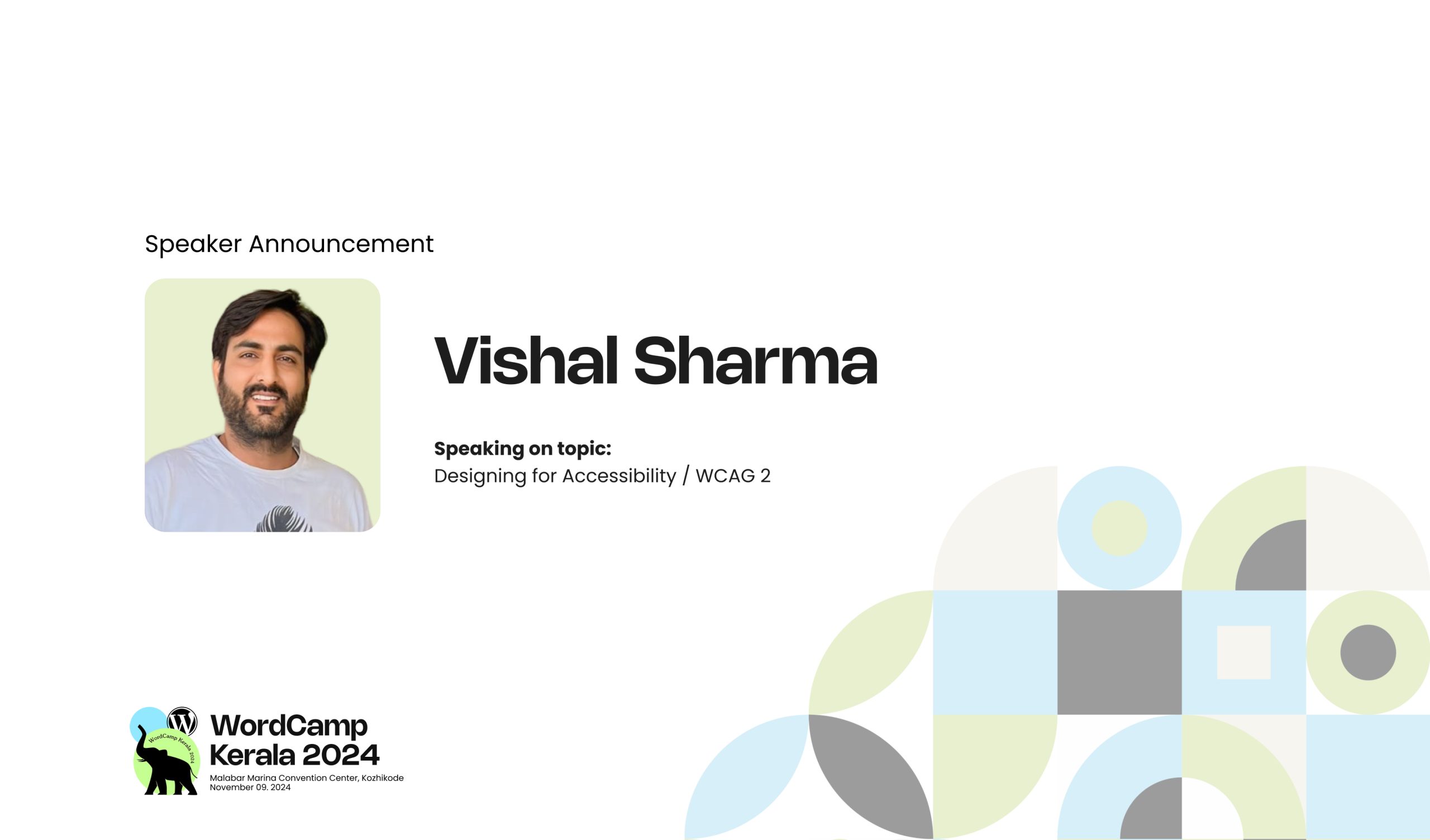 Meet Vishal Sharma our Next Speaker for the Topic – Designing for Accessibility / WCAG 2