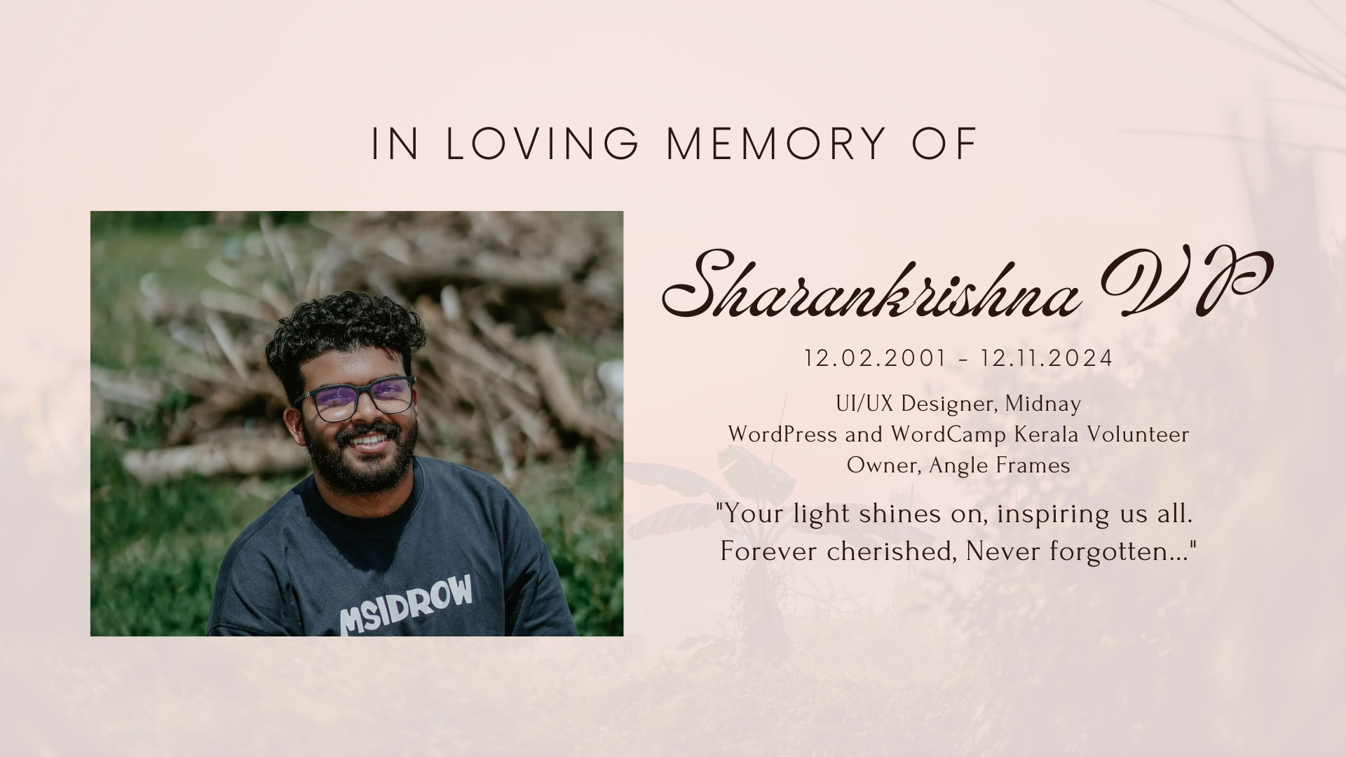 Goodbye Sharan…